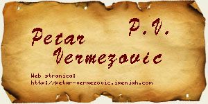 Petar Vermezović vizit kartica